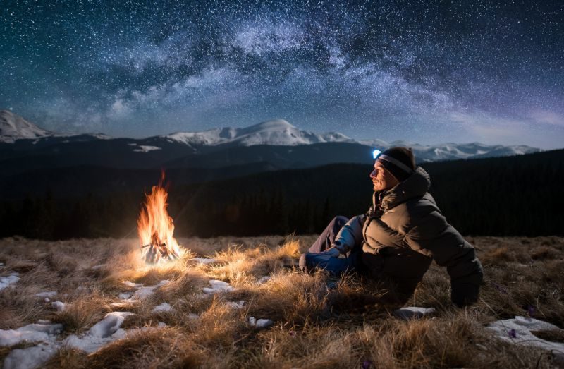 Montagnes de repos touristiques mâles | Lampes frontales