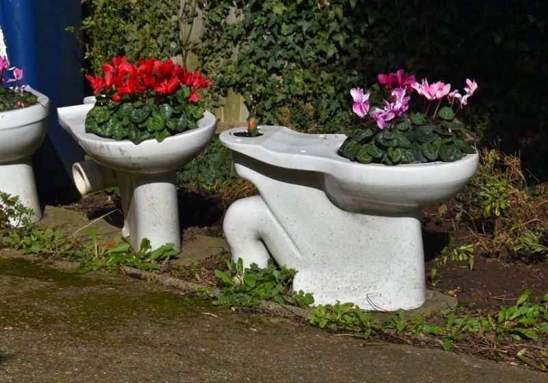 Transformer une toilette en jardinière est insolite | 17 idées de jardin recyclées pour décorer votre jardin tout en sauvant la Terre Mère
