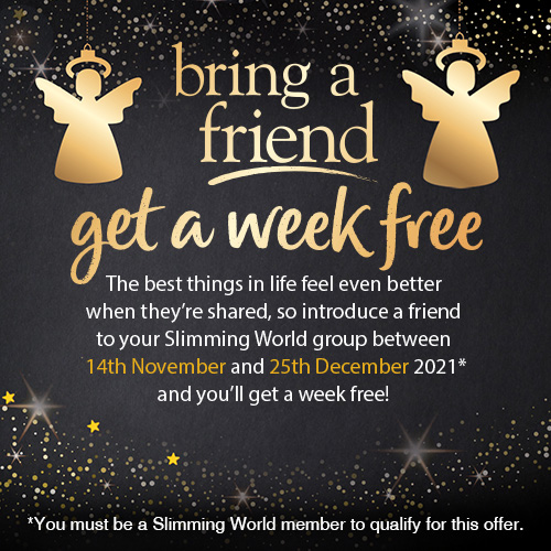Slimming World Christmas-Amenez un ami Obtenez une semaine gratuite dans les groupes Slimming World