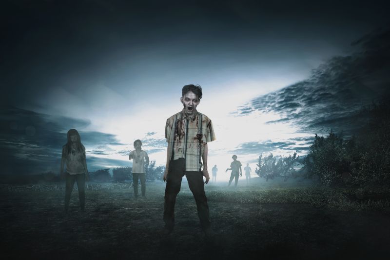 foule-agressif-zombies-asiatiques-promenades zombies